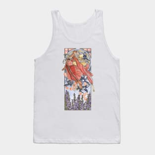 Lady of July Star Festival with Magpies and Lanterns Mucha Inspired Birthstone Series     Edit Tank Top